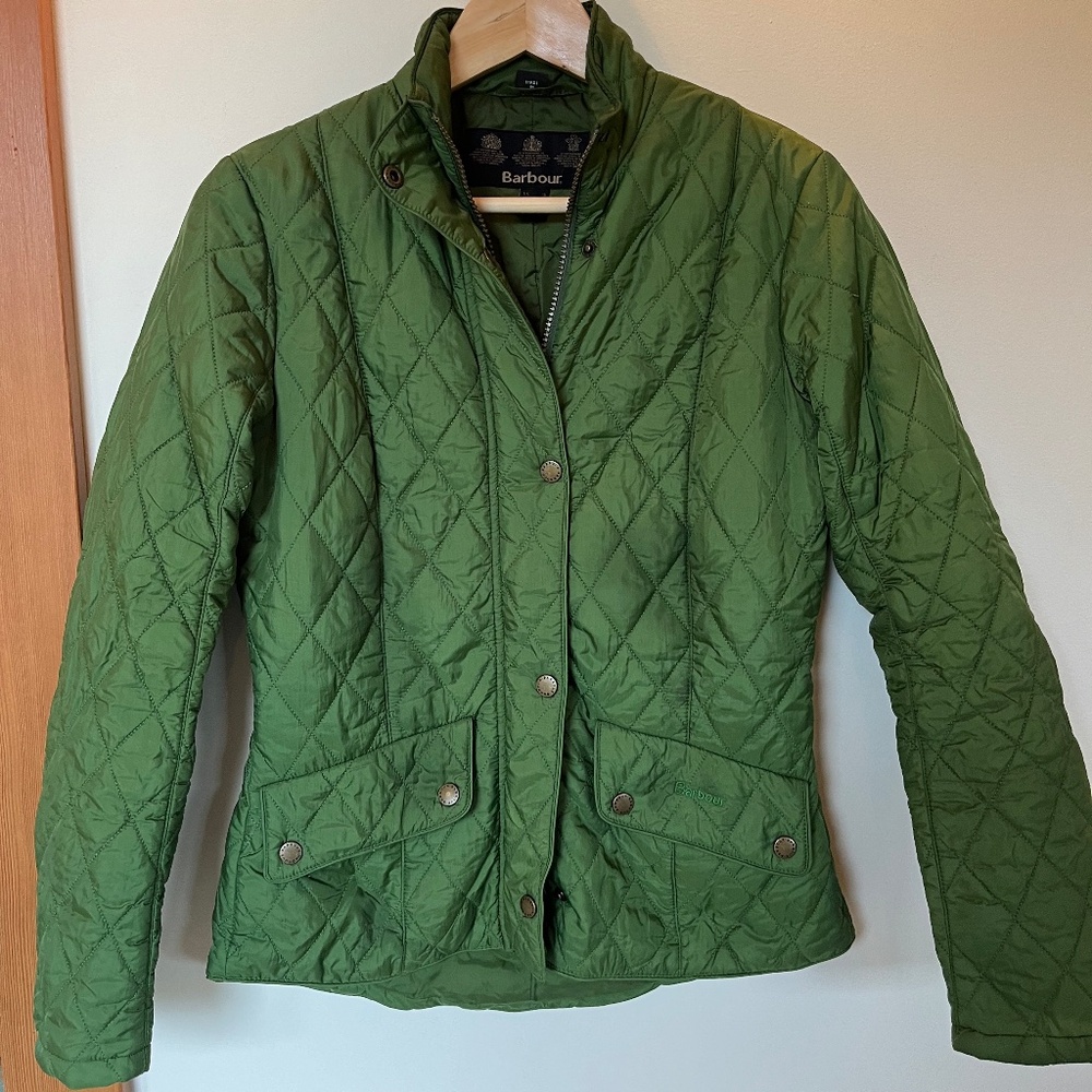 Barbour Women's Kelly Green Quilted jacket size US 6 UK 10